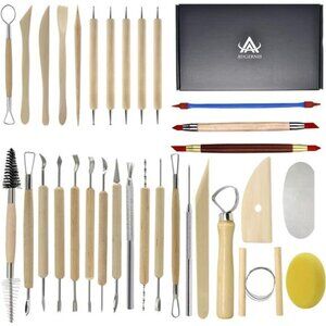 Pottery Sculpting Tools 32PCS Ceramic Clay Carving Tools Set
